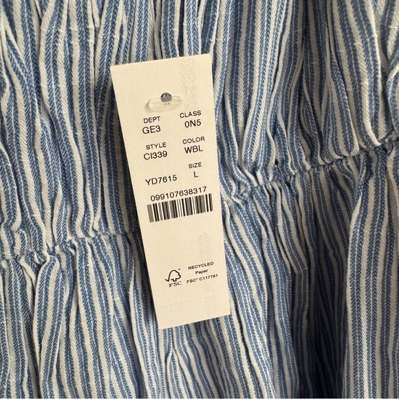 JCrew Airy gauze empire-waist midi dress in stripe - Picture 4 of 6